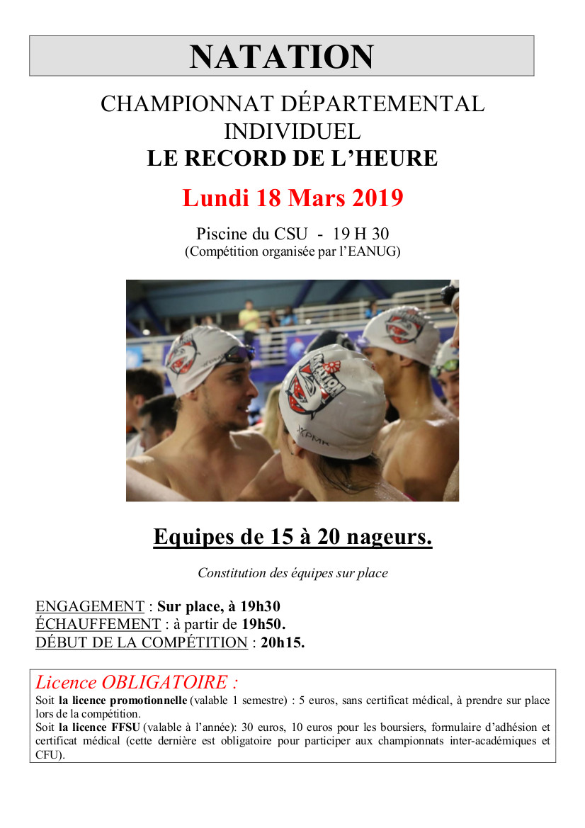 Affiche record de l'heure