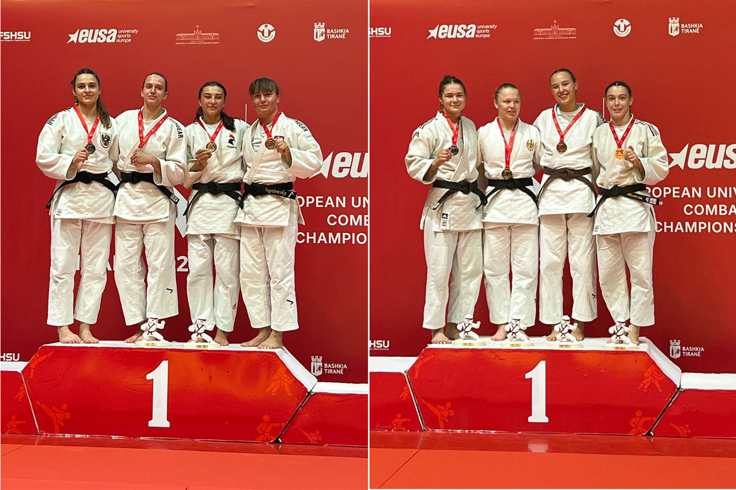 Emilie Dando et Mathilde Chabal sur le podium des championnats d'Europe universitaires des sports de combat 2026 en judo